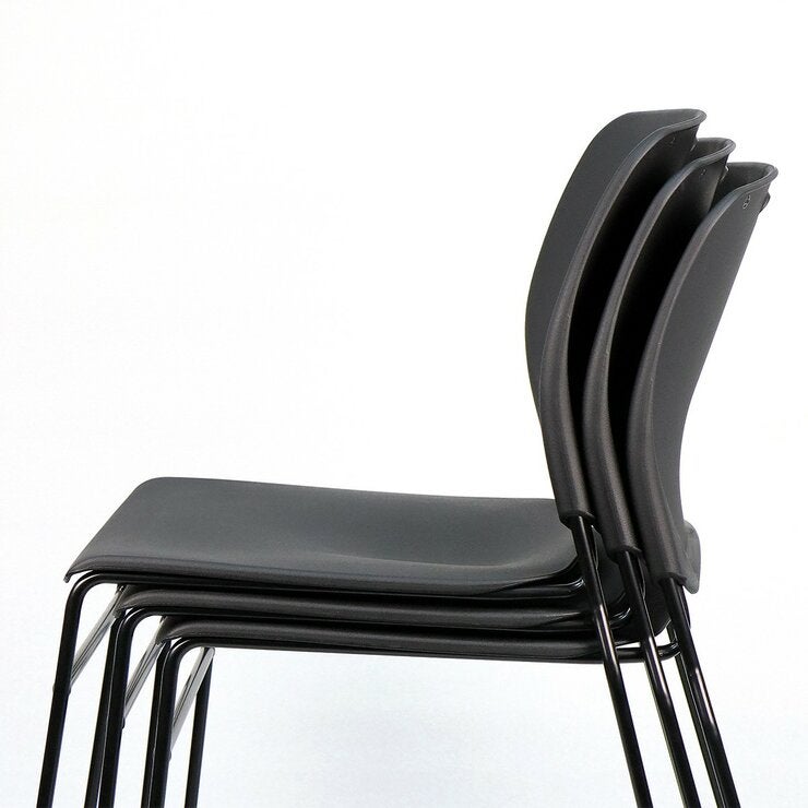Musical Chairs Harmony 可堆疊訪客椅 2入組 黑