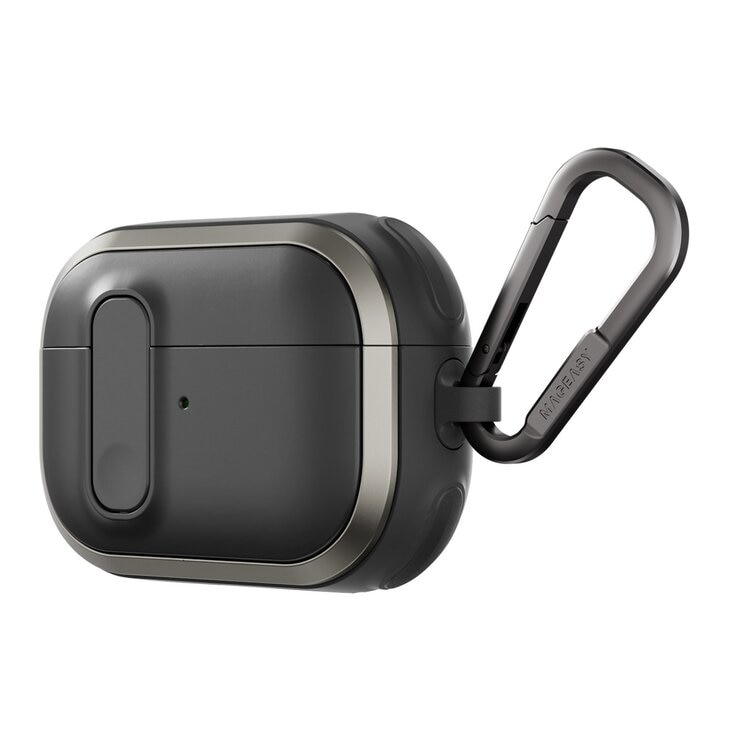 MAGEASY Odyssey 抗衝擊磁扣耳機殼 AirPods Pro 1 & 2 金屬黑