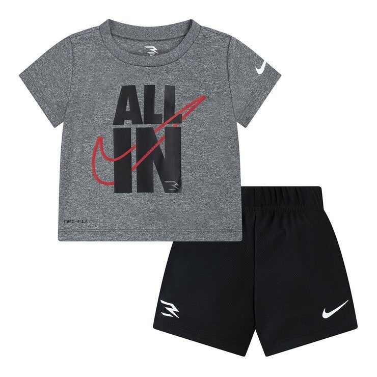 Nike 兒童短袖套組 2入 灰 Nike 兒童短袖套組 2入 灰