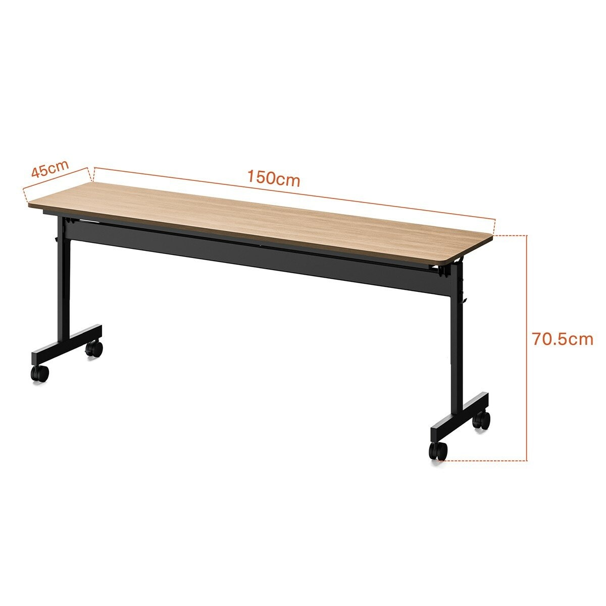 Backbone 折疊培訓桌 150公分 X 45公分 胡桃木色