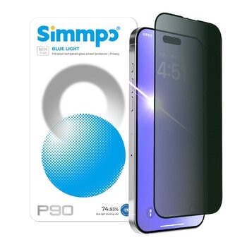 Simmpo P-90 防窺抗藍光護眼保護貼 2入組 iphone 系列