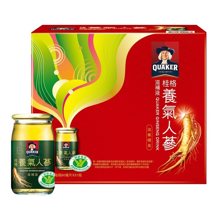 Quaker Ginseng Drink 60 ml X 31-Count