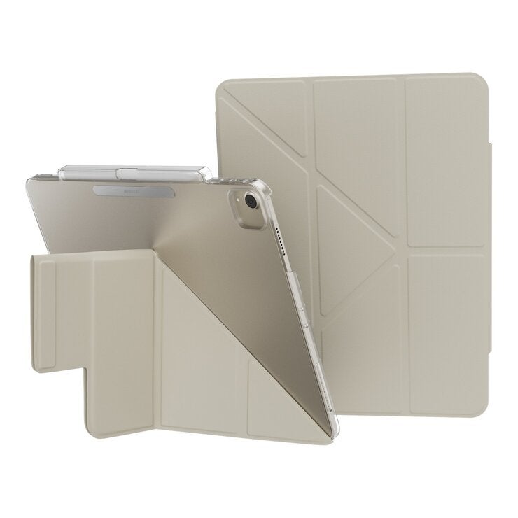 MAGEASY Facet 全方位支架透明背蓋保護套 (筆槽款) 適用於 iPad Air 13吋 M2/M3/M4 & 2022 - 2020 iPad Pro 12.9吋 星光白 MAGEASY Facet 全方位支架透明背蓋保護套 (筆槽款) 適用於 iPad Air 13吋 M2/M3/M4 & 2022 - 2020 iPad Pro 12.9吋 星光白
