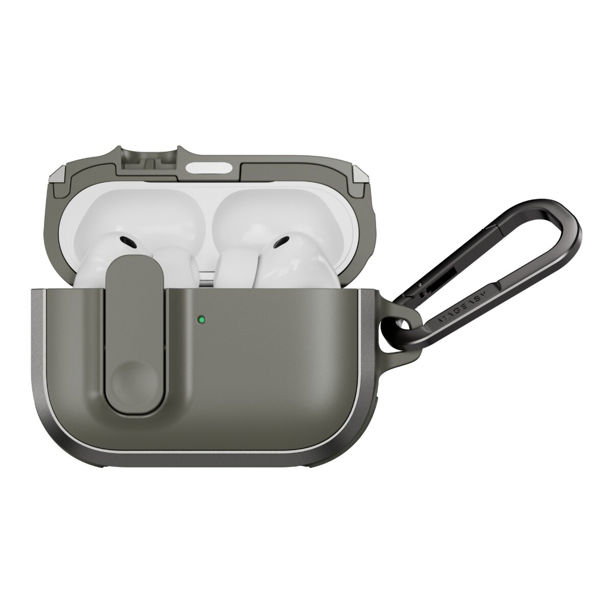 MAGEASY Odyssey with Wrist Strap 抗衝擊磁扣耳機殼 AirPods Pro 3 金屬綠