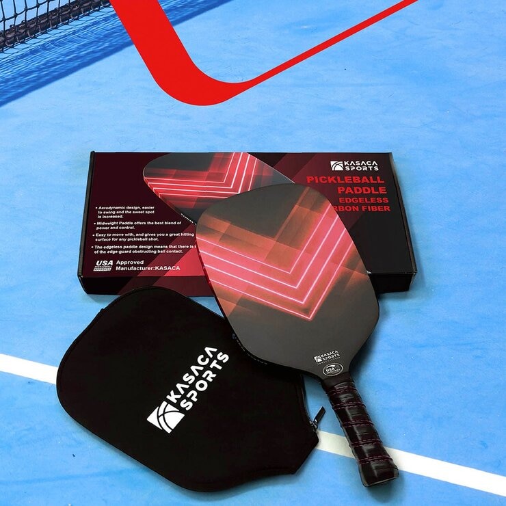 KASACA 紅V碳纖無邊匹克球拍