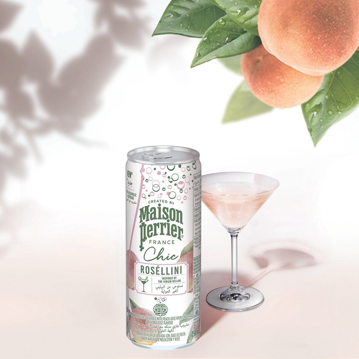 Maison Perrier 沛綠雅 Chic 氣泡雞尾酒風味飲 (蜜桃貝里尼) 250毫升 X 24入