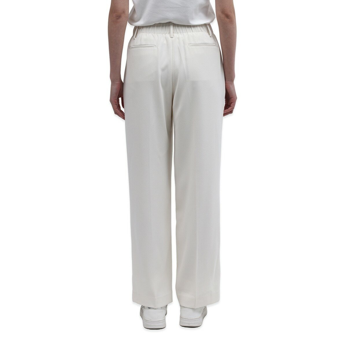 Advent 女寬直筒褲 白