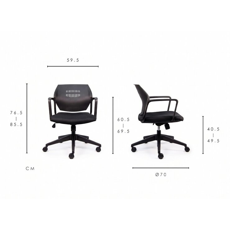 Musical Chairs Impressa 扶手辦公椅 黑 Musical Chairs Impressa 扶手辦公椅 黑