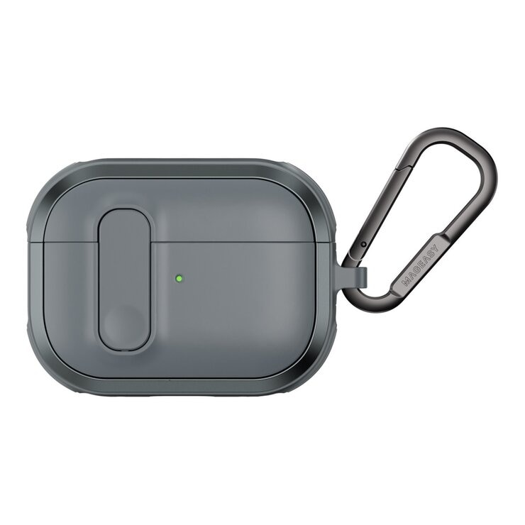 MAGEASY Odyssey 抗衝擊磁扣手繩耳機殼 AirPods Pro 1 & 2 金屬灰藍
