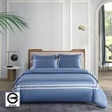 Don Home 萊賽爾素色雙人被套床包六件組 152公分 X 190公分 海藍