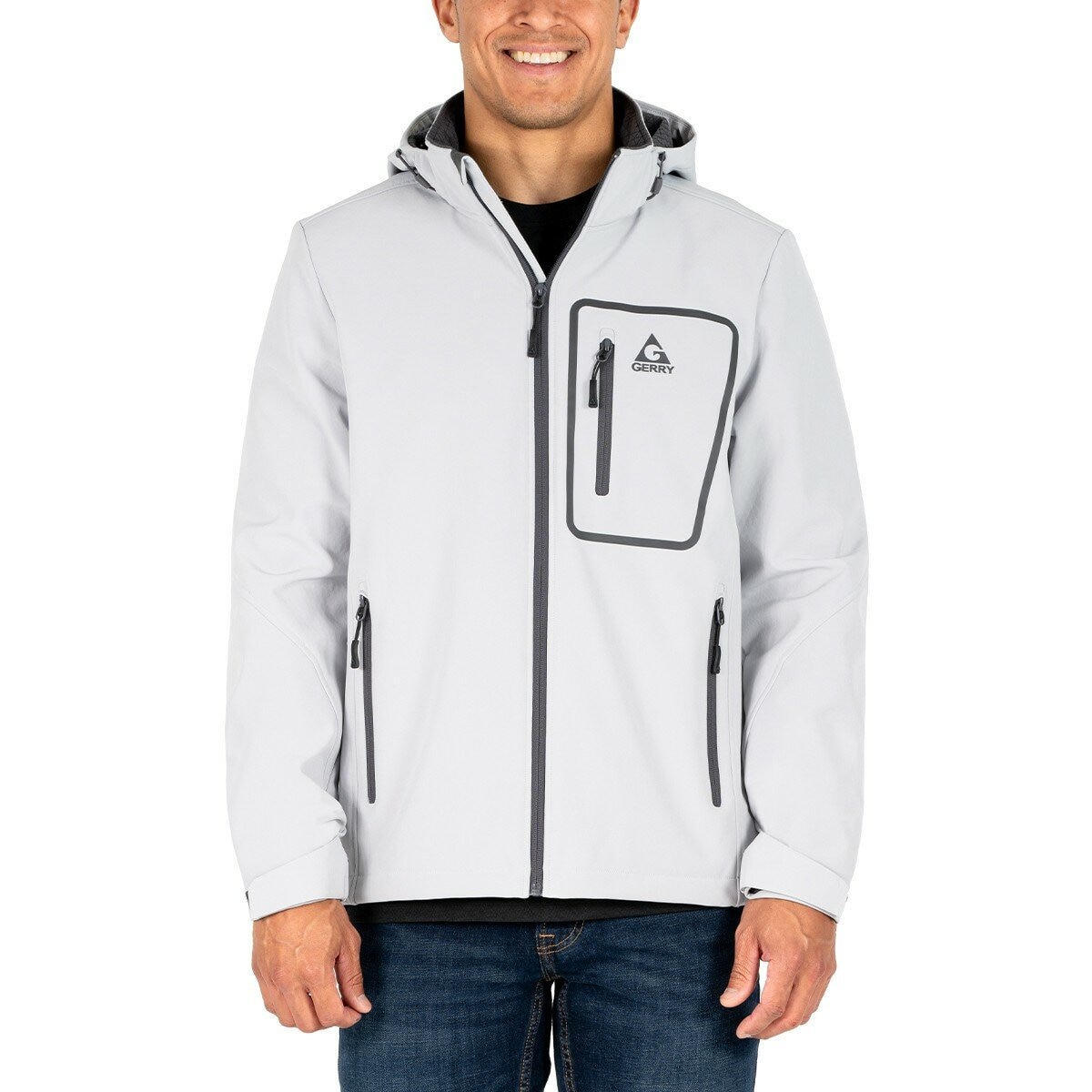 Gerry 男防風軟殼外套 灰