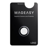 MAGEASY Bright M 不發黃軍規磁吸透明殼 iPhone Air (白磁圈) + 鏡頭保護貼Lenz(雲霧) + Vetro 9H 鋼化玻璃保護膜