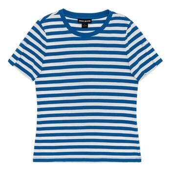 DKNY Jeans 女短袖條紋針織上衣 DKNY Jeans 女短袖條紋針織上衣