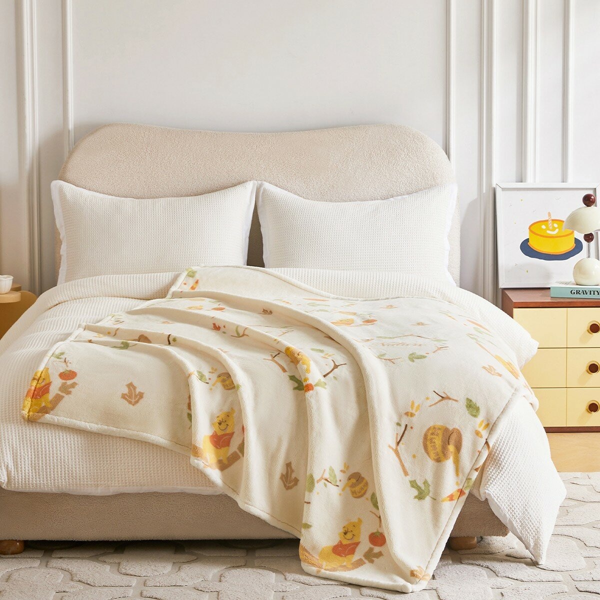 Disney 絨毛毯 150公分 X 180公分 小熊維尼