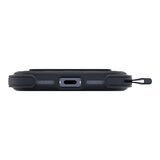 MAGEASY Odyssey Stand M 超軍規防摔磁吸支架手機殼 iPhone 17 Pro(皮革午夜) + 鏡頭保護貼Lenz(炫彩) + Vetro 9H 鋼化玻璃保護膜