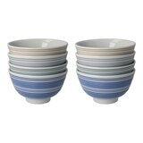 Minoyaki 日本製美濃燒飯碗 8件組 線條 Minoyaki 日本製美濃燒飯碗 8件組 線條