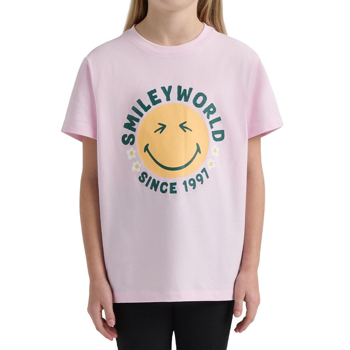 Smiley World 兒童上衣兩件組 粉/米白 M