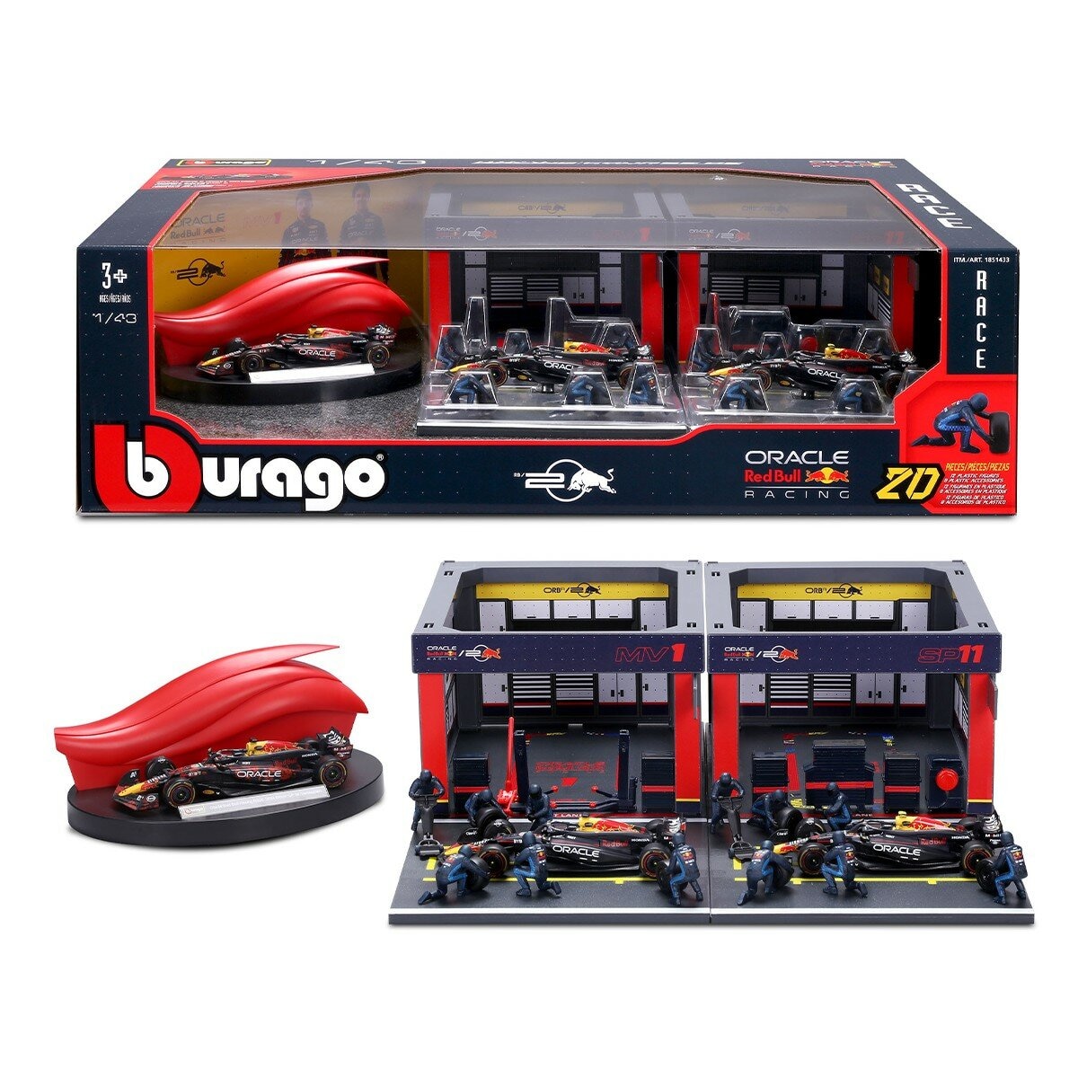 Bburago 1:43 賽車維修中心 Redbull / 3歲以上 Bburago 1:43 賽車維修中心 Redbull / 3歲以上