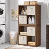 Bayside Furnishings 四格櫃2入 附8個儲物籃
