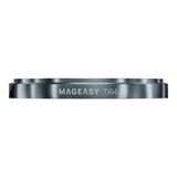 MAGEASY Bright M 不發黃軍規磁吸透明殼 iPhone 17 Pro Max(午夜磁圈) + 鏡頭保護貼Lenz鈦合金(迷霧鈦) + Vetro 9H 鋼化玻璃保護膜