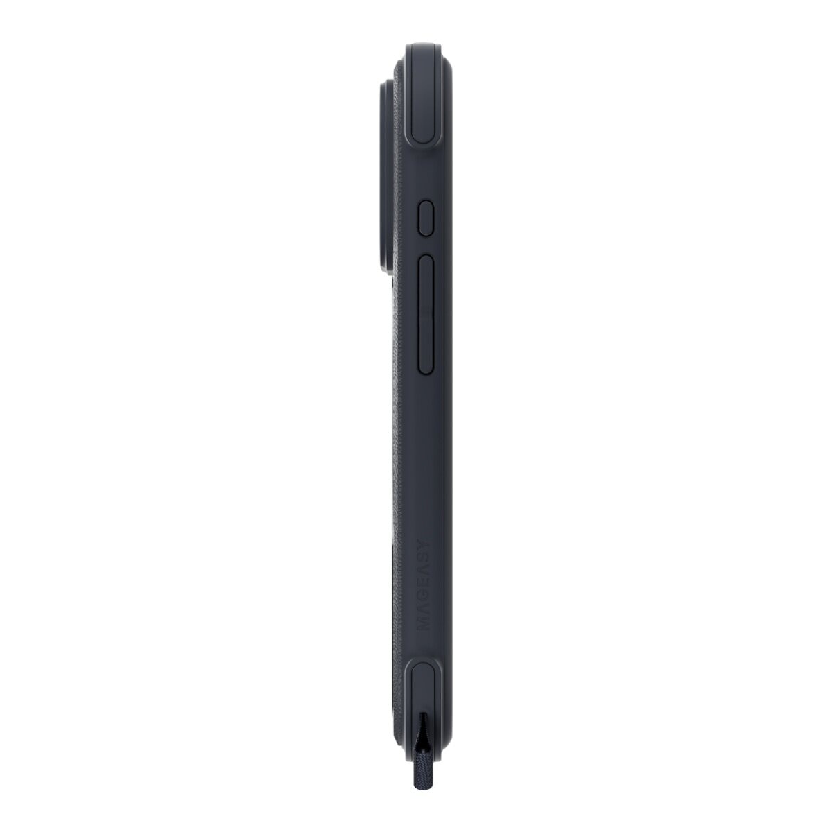 MAGEASY Odyssey Stand M 超軍規防摔磁吸支架手機殼 iPhone 17 Pro(皮革午夜) + 鏡頭保護貼Lenz 鈦合金(鈦白) + Vetro 9H 鋼化玻璃保護膜