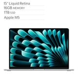 Apple MacBook Air 15吋 搭配 M5晶片 10核心CPU 10核心GPU 16GB 1TB SSD 銀色