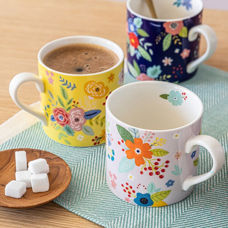 Over & Back 彩繪花紋馬克杯 414毫升 X 6件組
