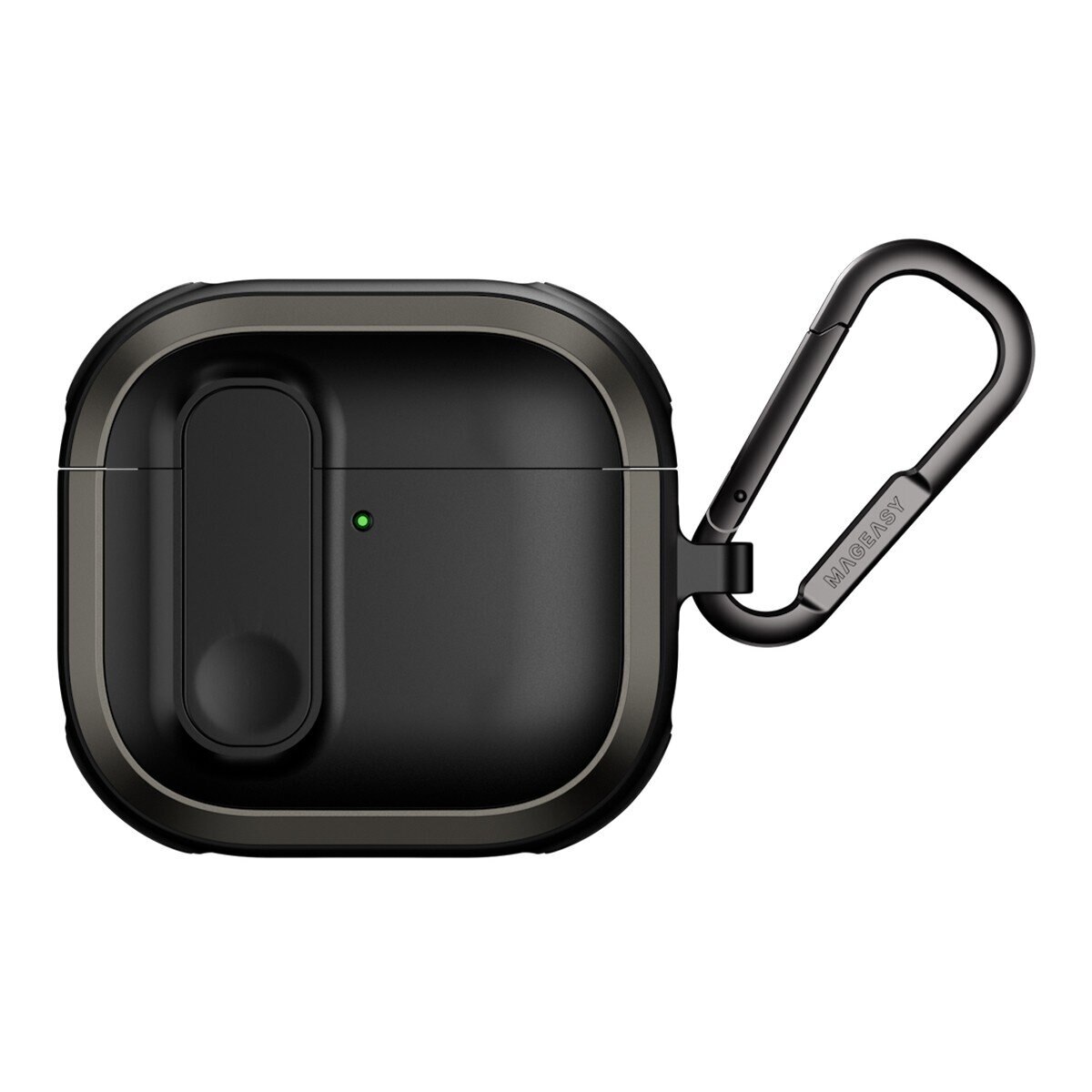 MAGEASY Odyssey 抗衝擊磁扣手繩耳機殼 AirPods 4 金屬黑
