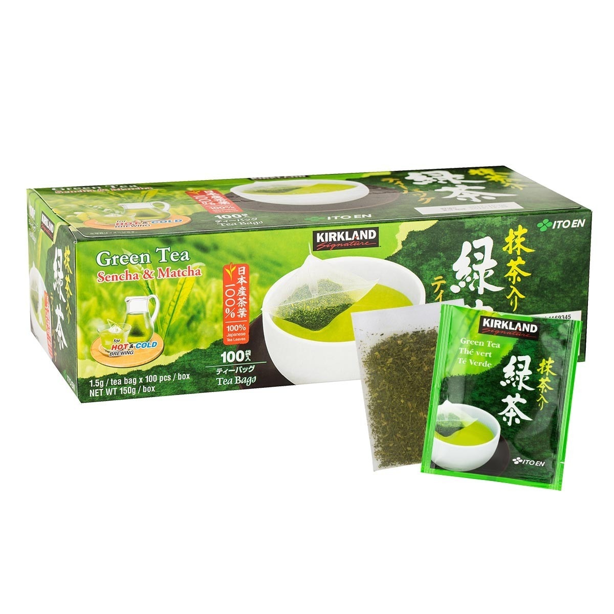 Kirkland Signature 科克蘭 日本綠茶包 1.5公克 X 100入