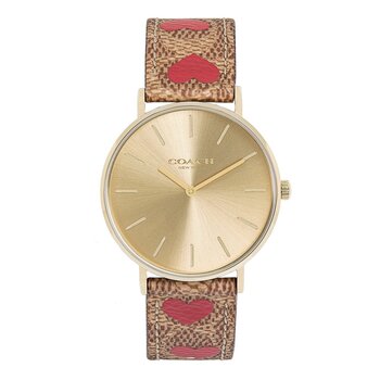 Coach 女錶 Perry QTZ SLV SS/SS C CANVAS