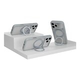 MAGEASY MagStand 360 M 磁吸旋轉支架防摔手機殼 iPhone 17 Pro Max(迷霧) + 鏡頭保護貼Lenz(炫彩) + Vetro 9H 鋼化玻璃保護膜