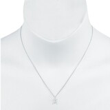 0.48克拉18K白K金 方形鑽石項鍊 VS2/I