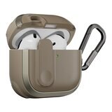 MAGEASY Odyssey 抗衝擊磁扣手繩耳機殼 AirPods 4 金屬沙 MAGEASY Odyssey 抗衝擊磁扣手繩耳機殼 AirPods 4 金屬沙