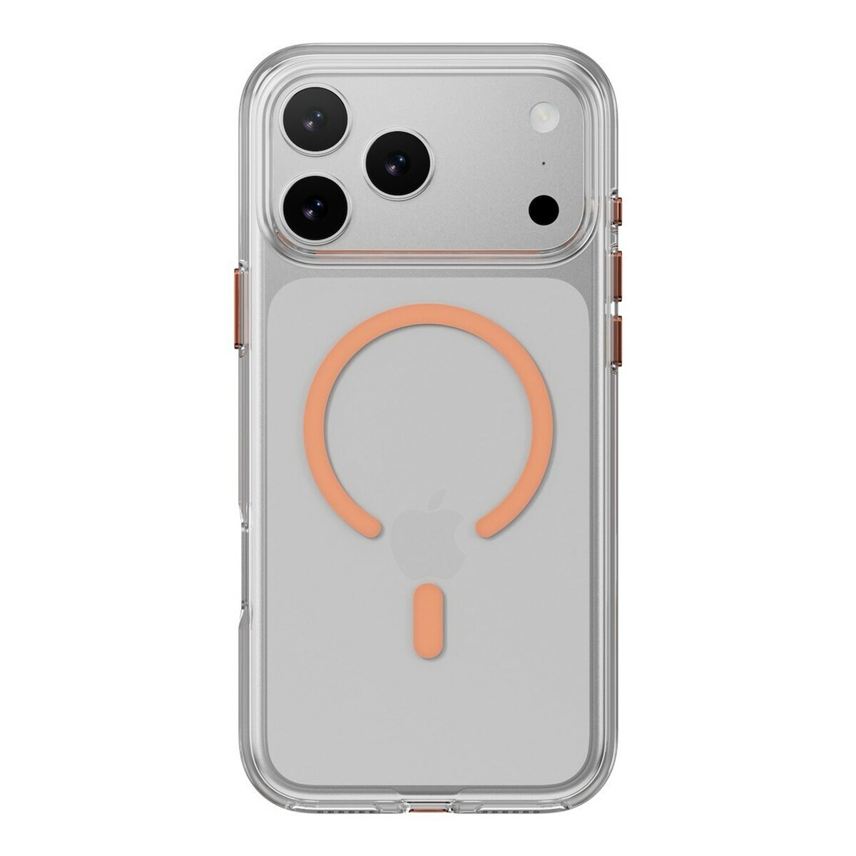 MAGEASY Bright M 不發黃軍規磁吸透明殼 iPhone 17 Pro Max(珊瑚磁圈) + 鏡頭保護貼Lenz鈦合金(午夜鈦) + Vetro 9H 鋼化玻璃保護膜