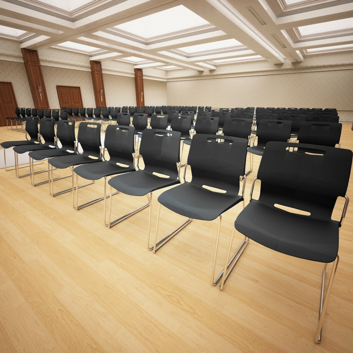 Musical Chairs Cache 可堆疊辦公椅 黑