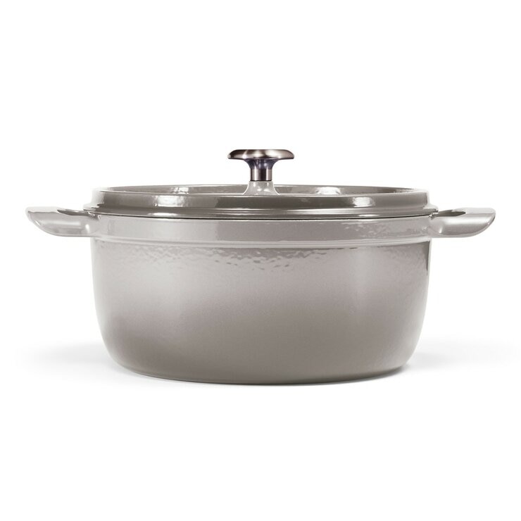 Tramontina 雙耳圓形鑄鐵鍋 含鋼頭鍋蓋 X 4件組 灰