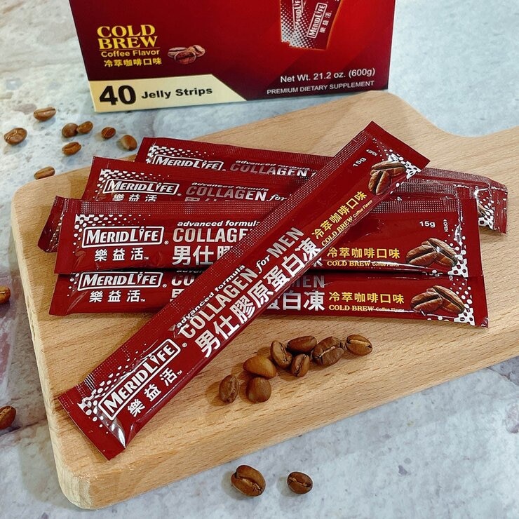 MeridLife Advanced Formula Collagen For Men Cold Brew Coffee Flavor 40-Pack