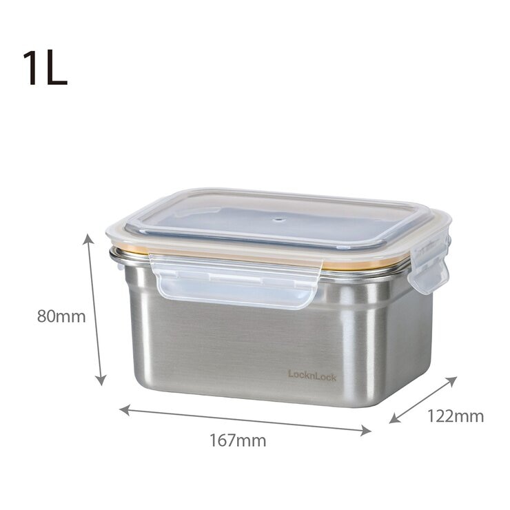 樂扣樂扣 可微波304不鏽鋼保鮮盒 含蓋10件組