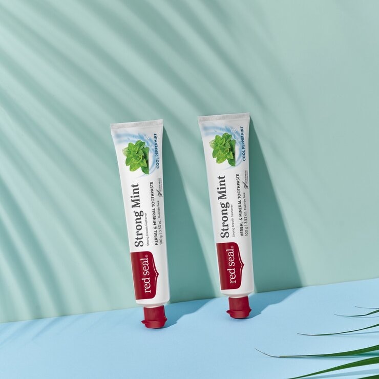 紅印 擊漬淨白勁涼牙膏 100公克 X 6入