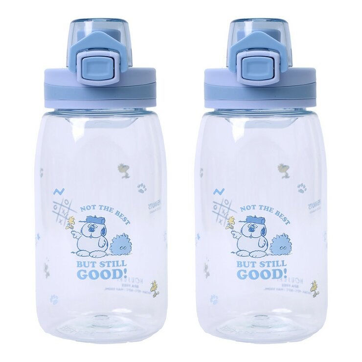 HOUSUXI 舒希 Peanuts Tritan 彈蓋冷水壺 550毫升 X 2件組 HOUSUXI 舒希 Peanuts Tritan 彈蓋冷水壺 550毫升 X 2件組