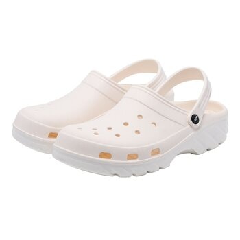 母子鱷魚 水陸雙色洞洞鞋 米白