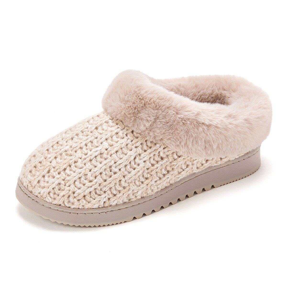 Dearfoams 女保暖休閒鞋 米