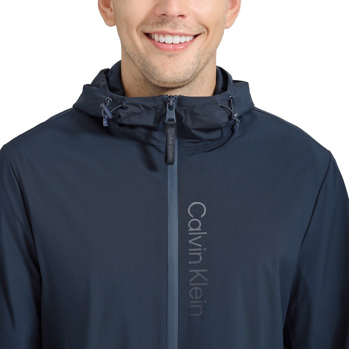 Calvin Klein 男防風外套 深藍