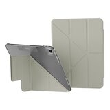 MAGEASY Facet 全方位支架透明背蓋保護套 適用於 2024 iPad Air 11吋 2025 M3 / 2024 M2 星光灰