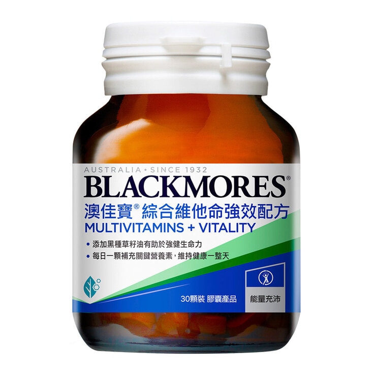 Blackmores Multivitamins + Vitality 30-Capsule X 4-Bottle