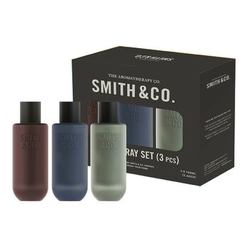 SMITH & CO. 香氛噴霧 100毫升 X 3入組 黑沉香與藏紅花 + 煙燻皮革與佛手柑 + 琥珀與小蒼蘭