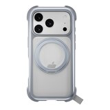 MAGEASY Odyssey Stand M 超軍規防摔磁吸支架手機殼 iPhone 17 Pro(迷霧) + 鏡頭保護貼Lenz(午夜) + Vetro 9H 鋼化玻璃保護膜