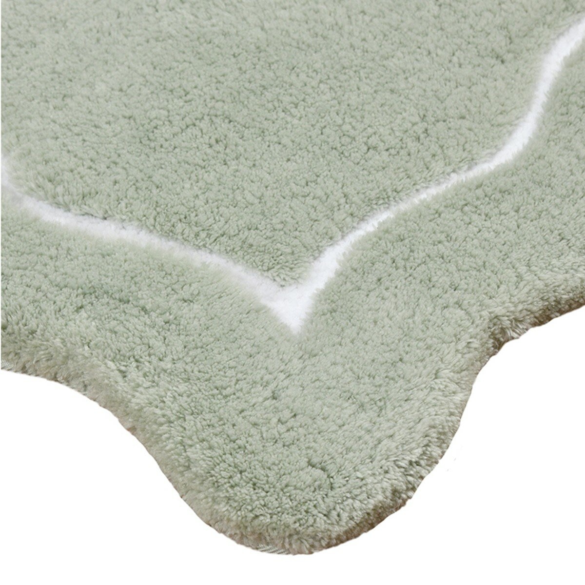 Riviera Home 花邊柔軟浴室地墊 2入 40公分 X 60公分 綠