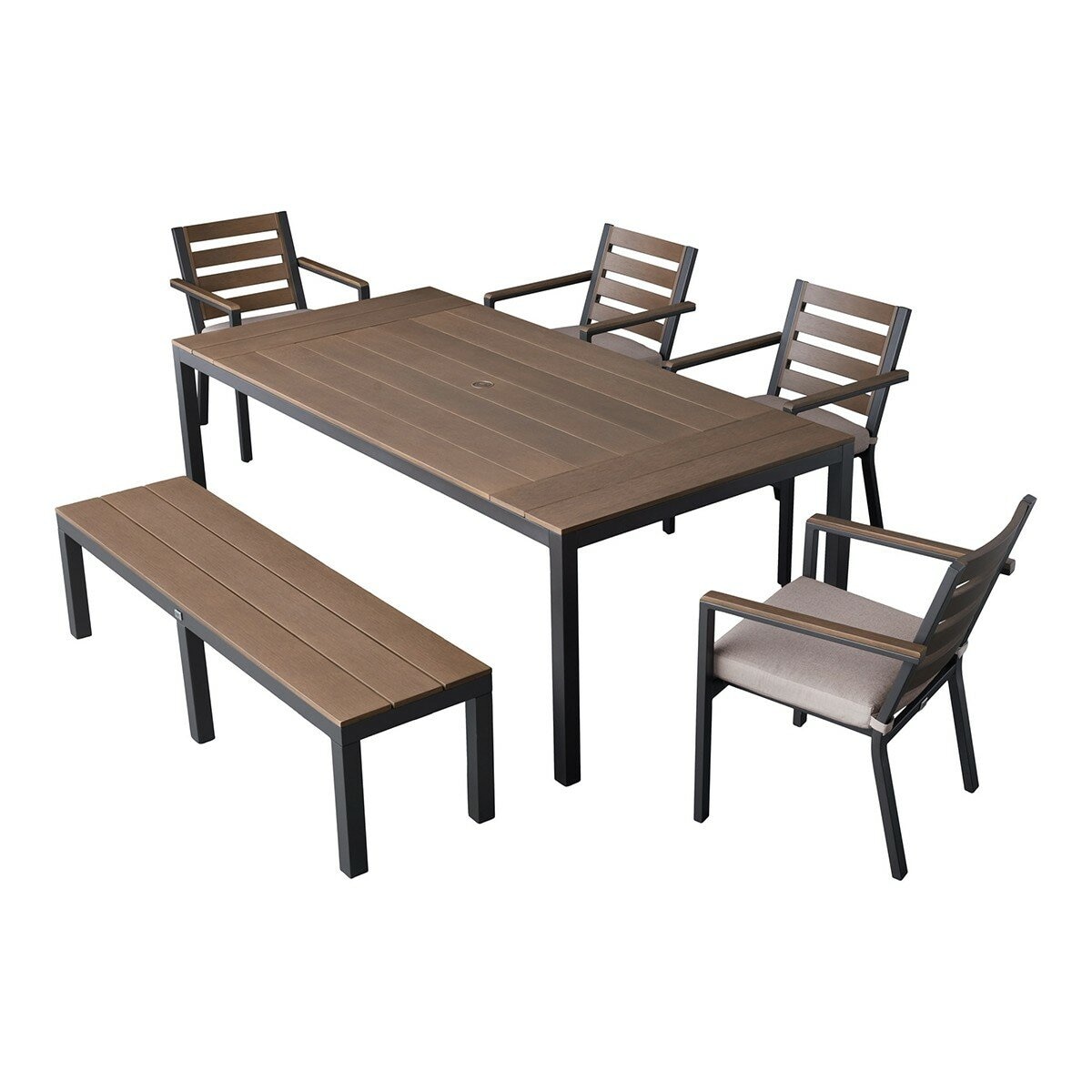 AGIO Stockholm 戶外餐桌椅六件組