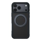 MAGEASY MagStand 360 M 磁吸旋轉支架防摔手機殼 iPhone 17 Pro Max(午夜) + 鏡頭保護貼Lenz 鈦合金(鈦白) + Vetro 9H 鋼化玻璃保護膜